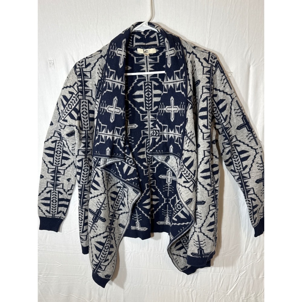 Ya Los Angeles Aztec Tribal Print Open Front Cardigan‎ One Size Casual